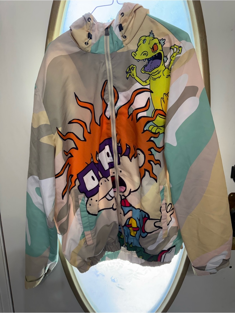 Members Only Kids' Rugrats Cartoon Hooded Jacket - Orange, Green, Purple, Beige